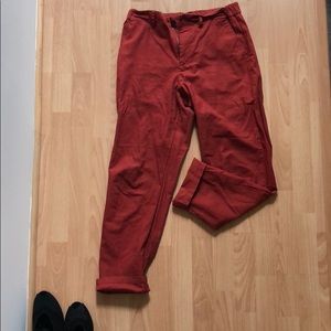 Uniqlo rust Cotton /linen pants